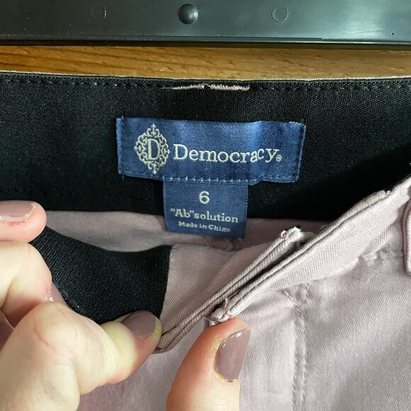 Democracy Ab Technology Lavender Purple High Rise Slim Straight Jeans Size 6 - Picture 5 of 10